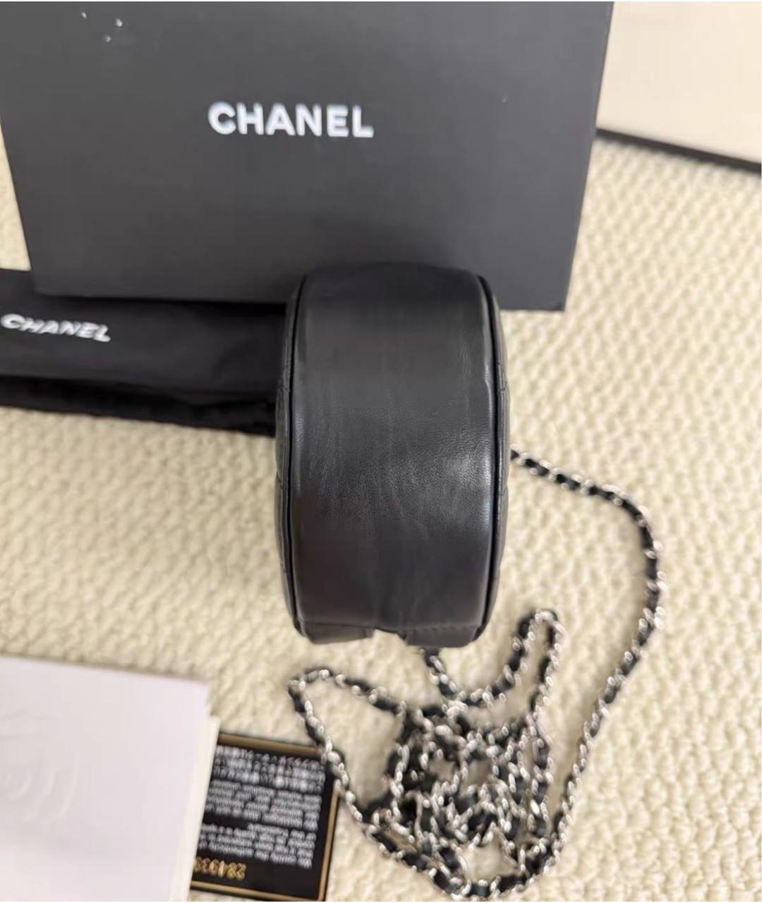 CHANEL Черная кожаная сумка через плечо, фото 6