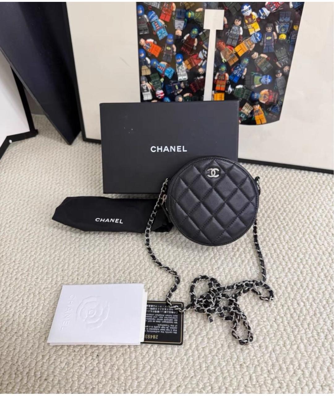 CHANEL Черная кожаная сумка через плечо, фото 2