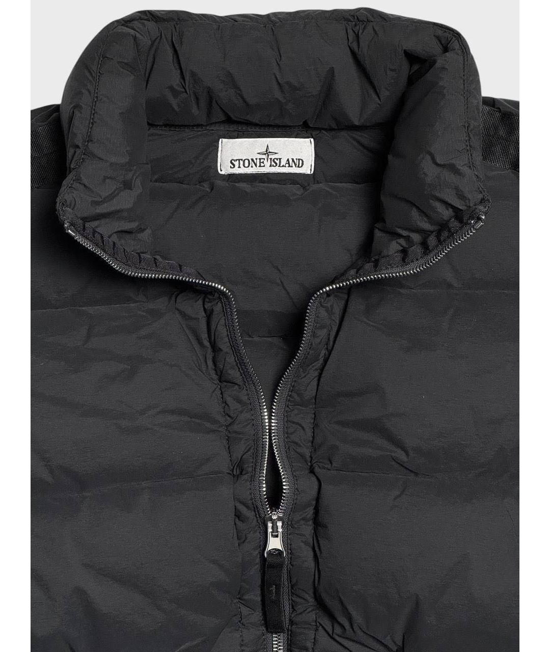 STONE ISLAND Черный пуховик, фото 3