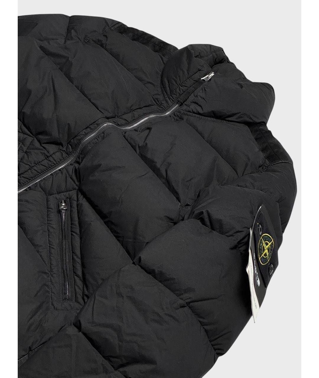 STONE ISLAND Черный пуховик, фото 2