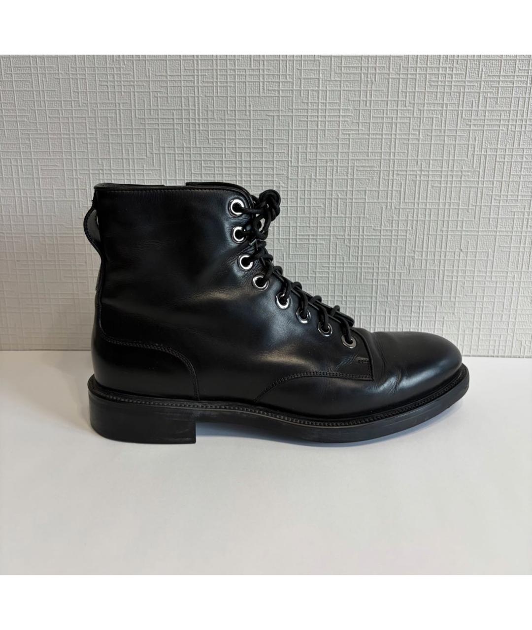SANTONI Черные кожаные ботинки, фото 9