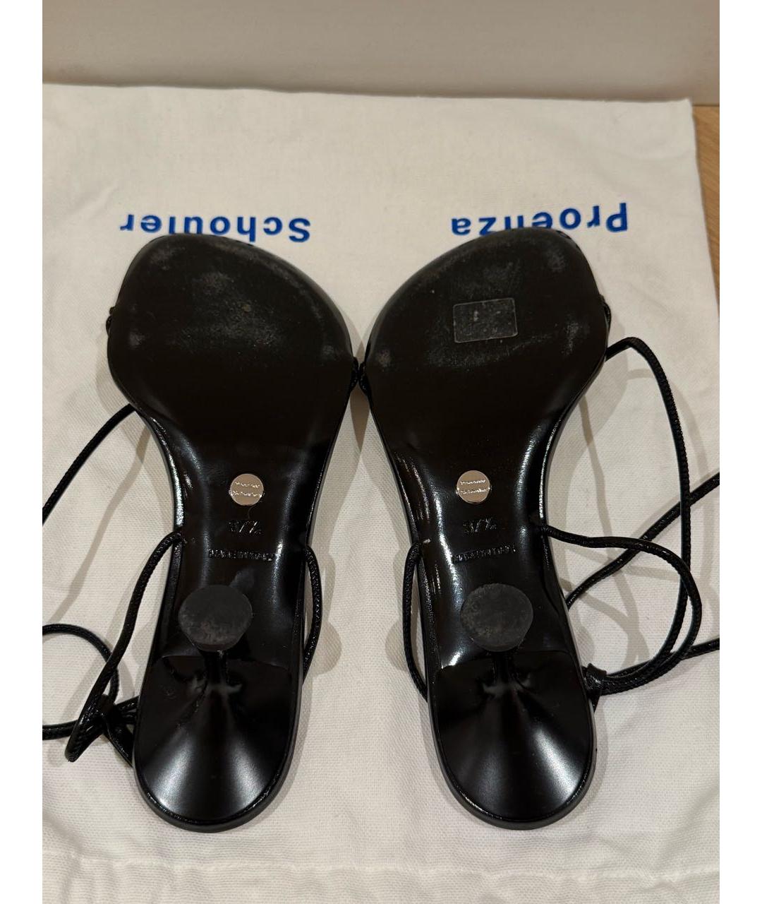 PROENZA SCHOULER Черные кожаные босоножки, фото 3