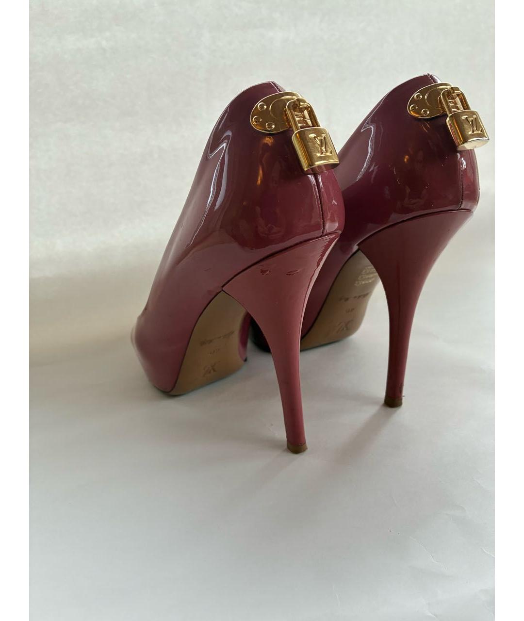LOUIS VUITTON Розовые туфли из лакированной кожи, фото 4