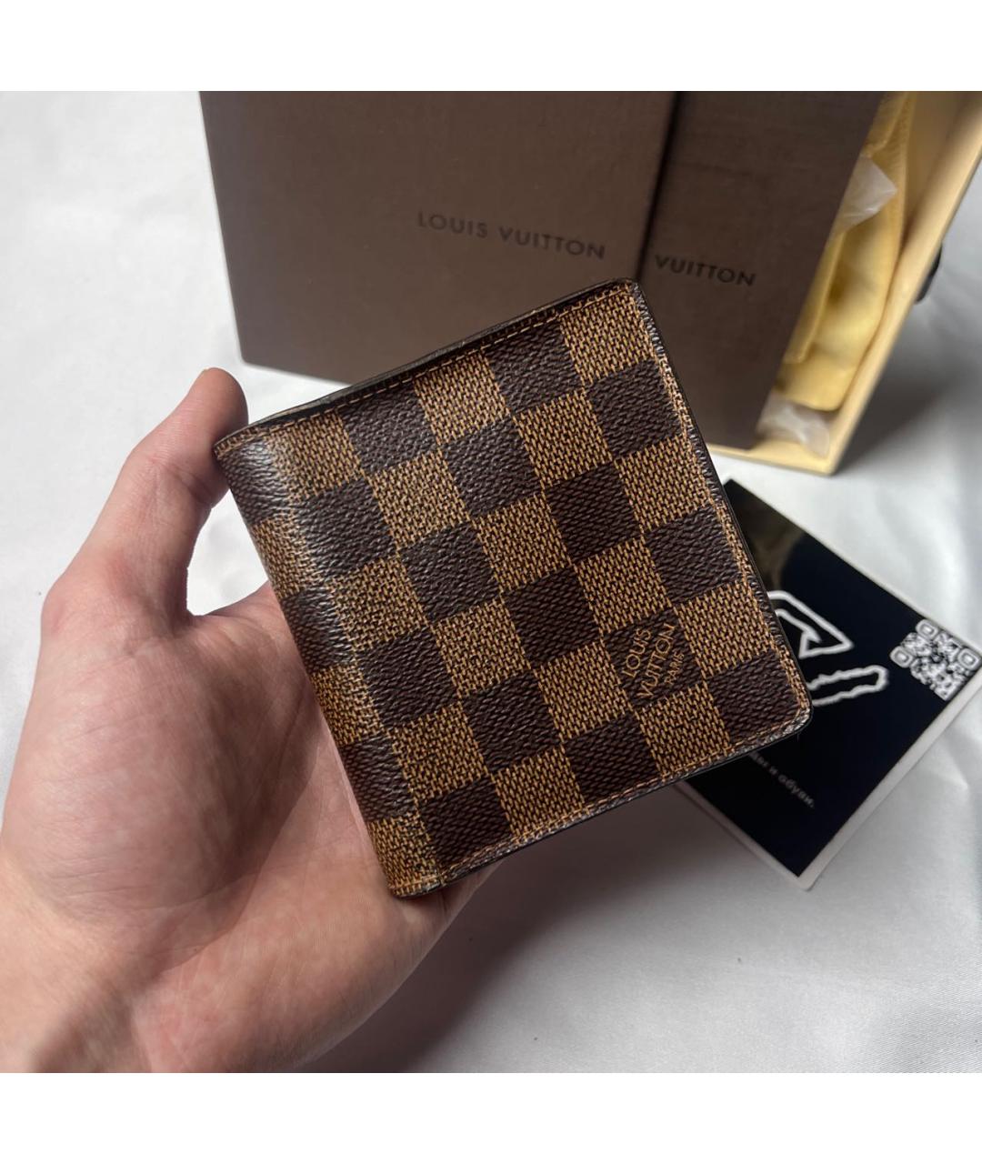 LOUIS VUITTON Коричневый кошелек, фото 4