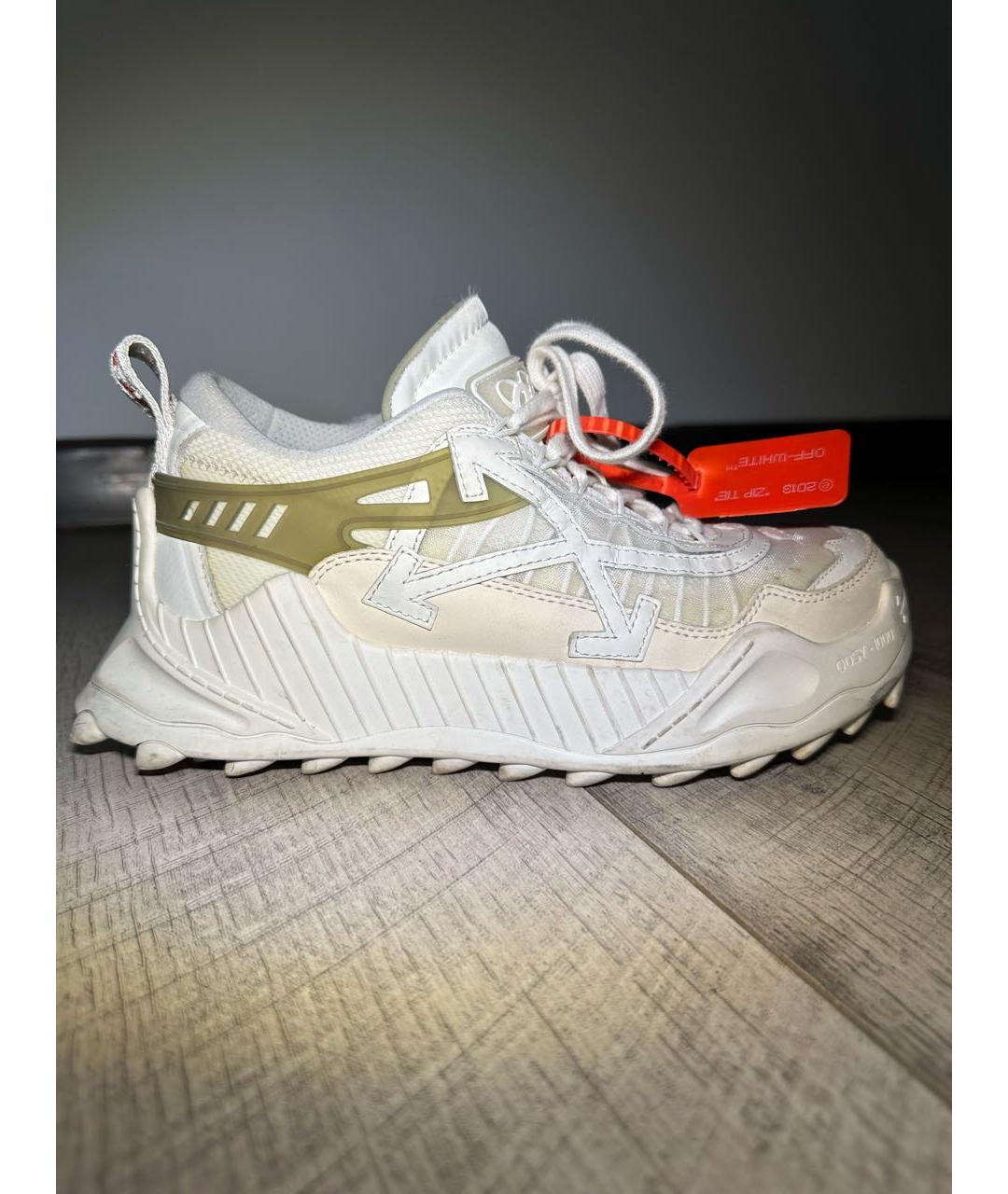 OFF-WHITE Белые кожаные кроссовки, фото 8