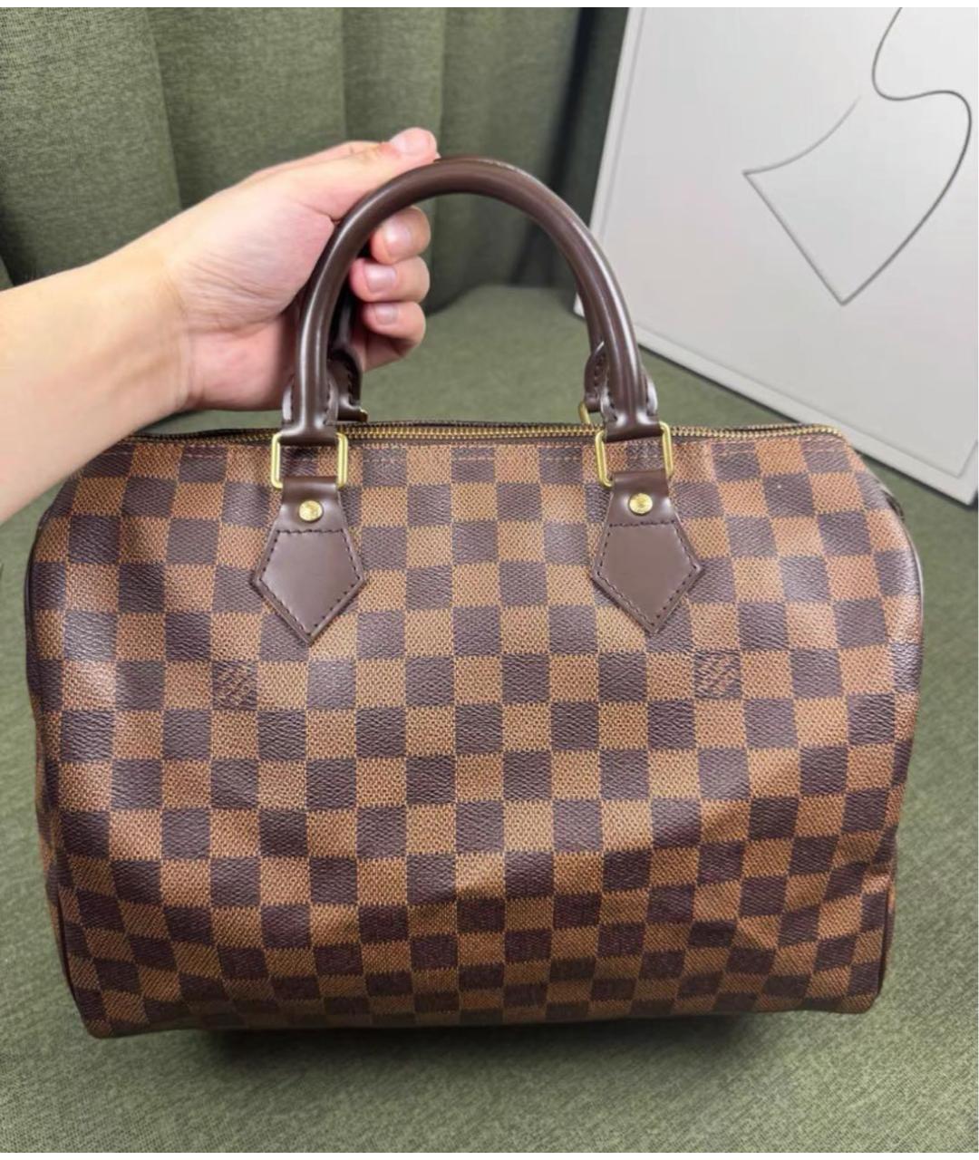 LOUIS VUITTON Коричневая сумка с короткими ручками, фото 5