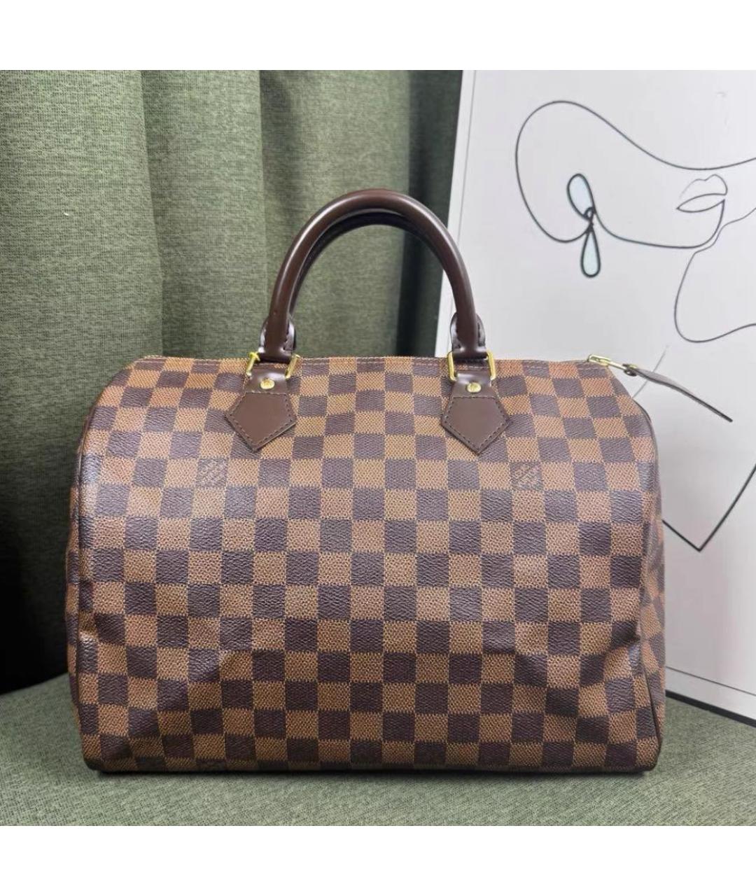 LOUIS VUITTON Коричневая сумка с короткими ручками, фото 2
