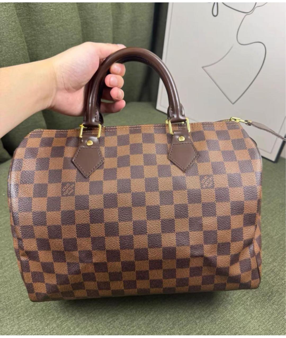 LOUIS VUITTON Коричневая сумка с короткими ручками, фото 3