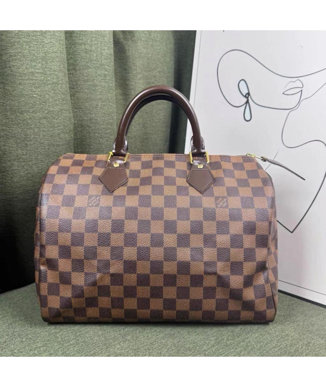 LOUIS VUITTON Коричневая сумка с короткими ручками, фото 7