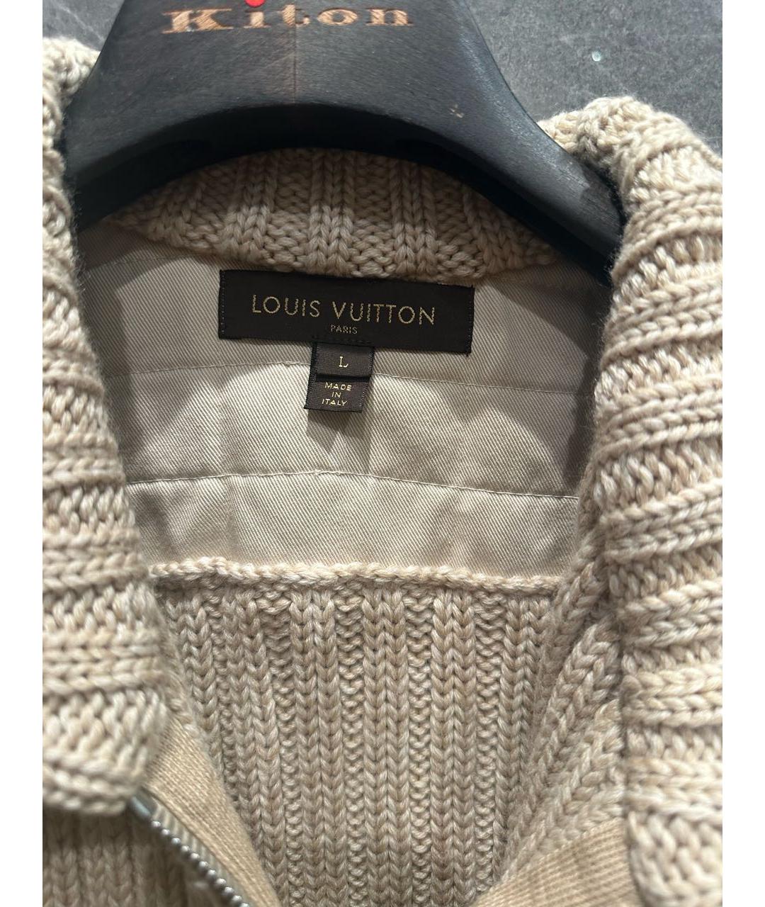 LOUIS VUITTON Бежевый шерстяной джемпер / свитер, фото 3