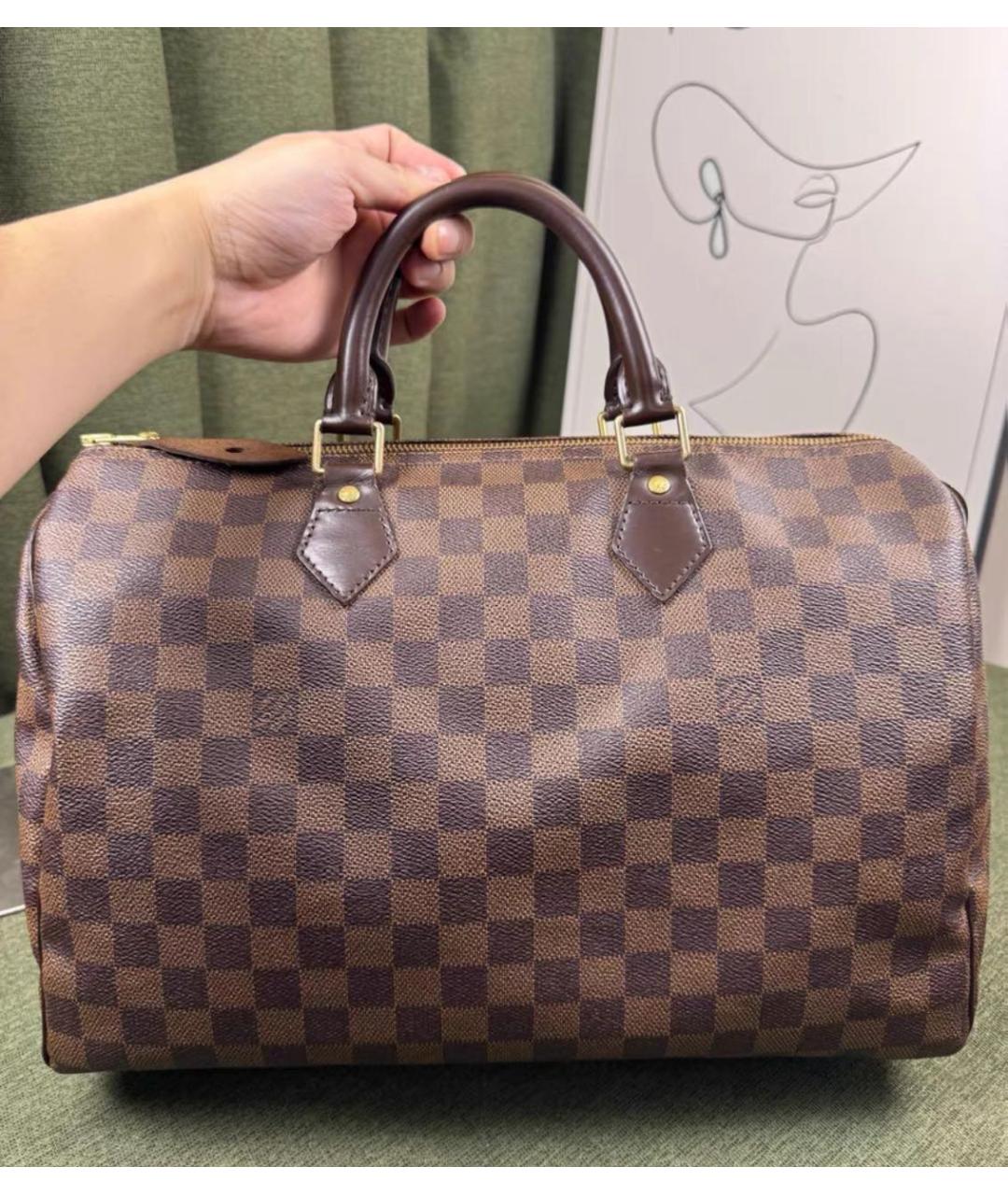 LOUIS VUITTON Коричневая сумка с короткими ручками, фото 2