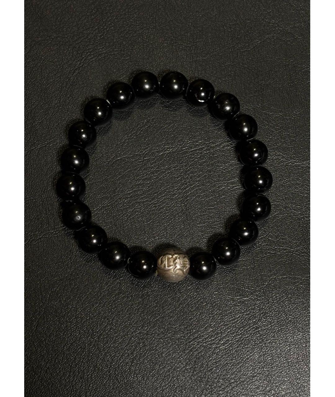 CHROME HEARTS Черный серебряный браслет, фото 4