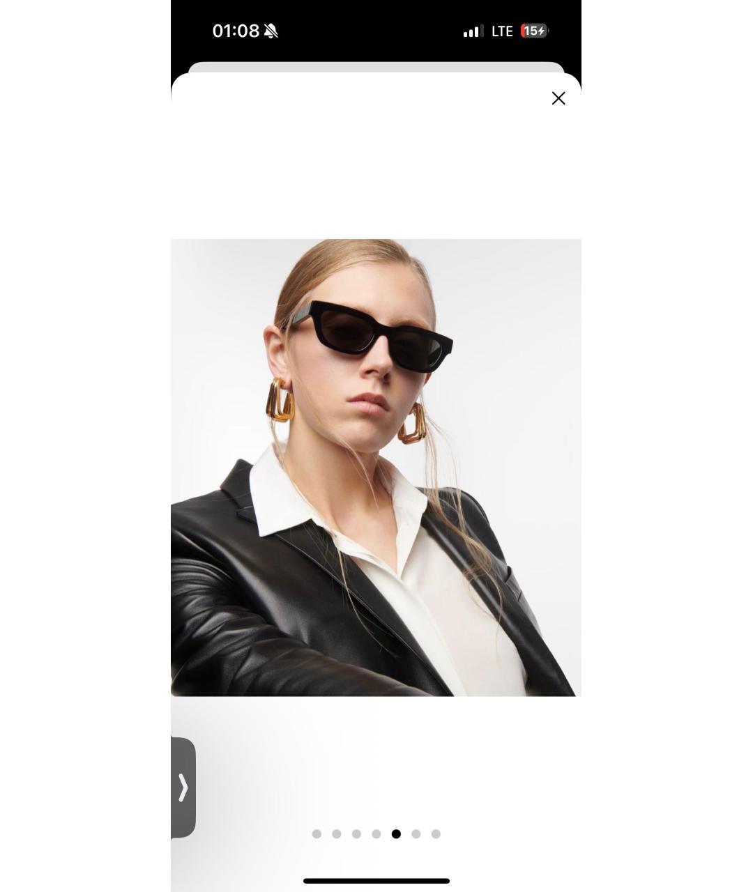 CELINE Черные пластиковые солнцезащитные очки, фото 7