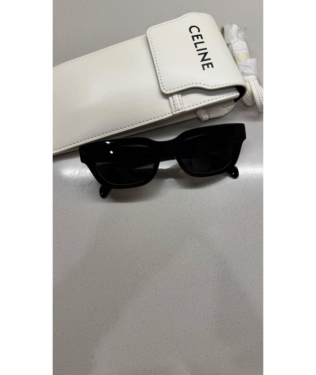 CELINE Черные пластиковые солнцезащитные очки, фото 8
