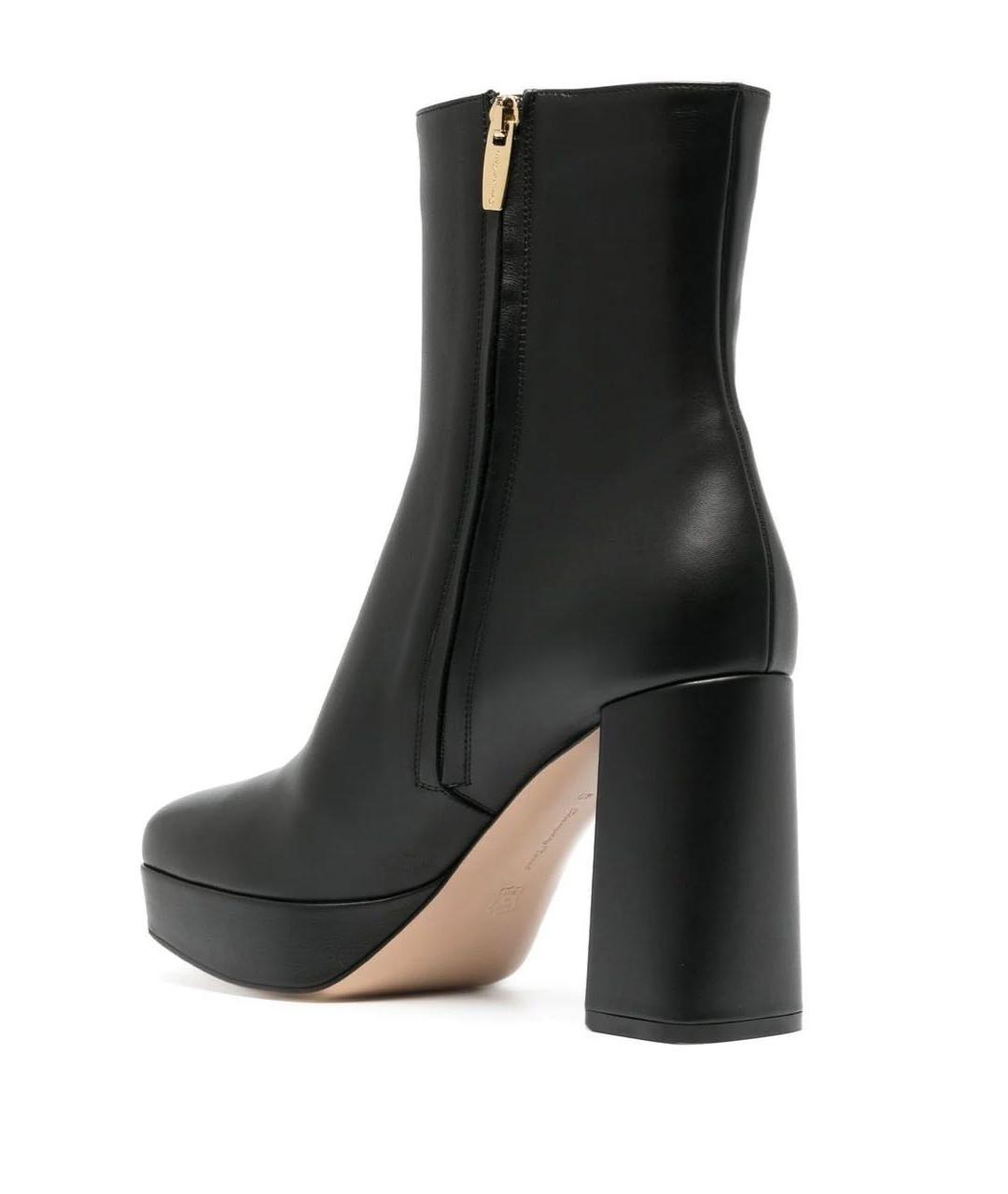 GIANVITO ROSSI Черные кожаные ботильоны, фото 3