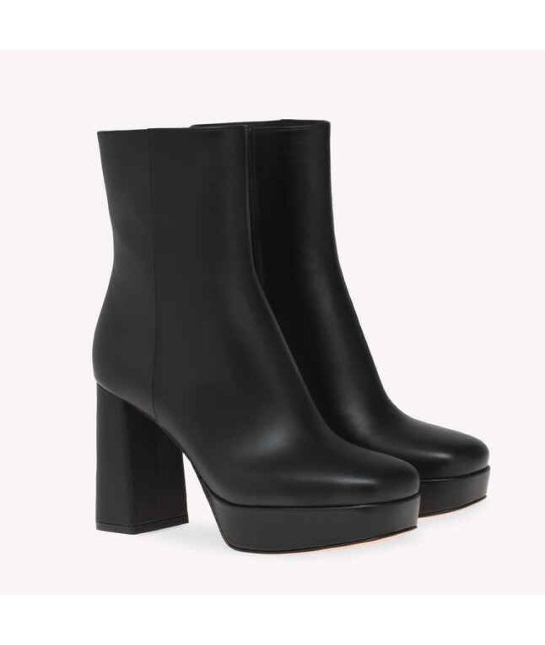 GIANVITO ROSSI Черные кожаные ботильоны, фото 5