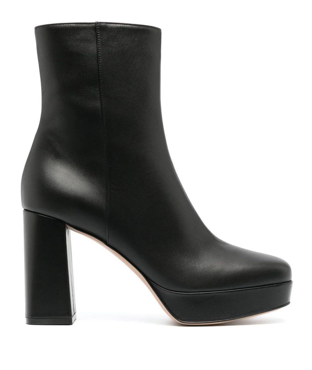 GIANVITO ROSSI Черные кожаные ботильоны, фото 1