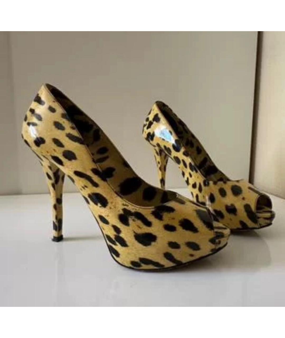 DOLCE&GABBANA Желтые туфли из лакированной кожи, фото 8