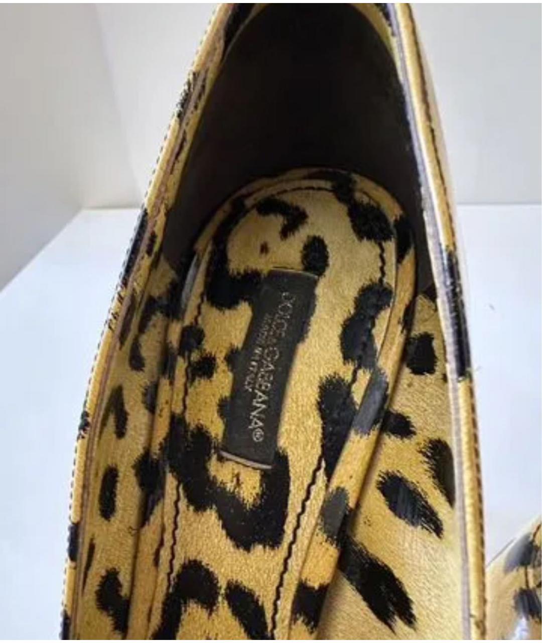 DOLCE&GABBANA Желтые туфли из лакированной кожи, фото 3