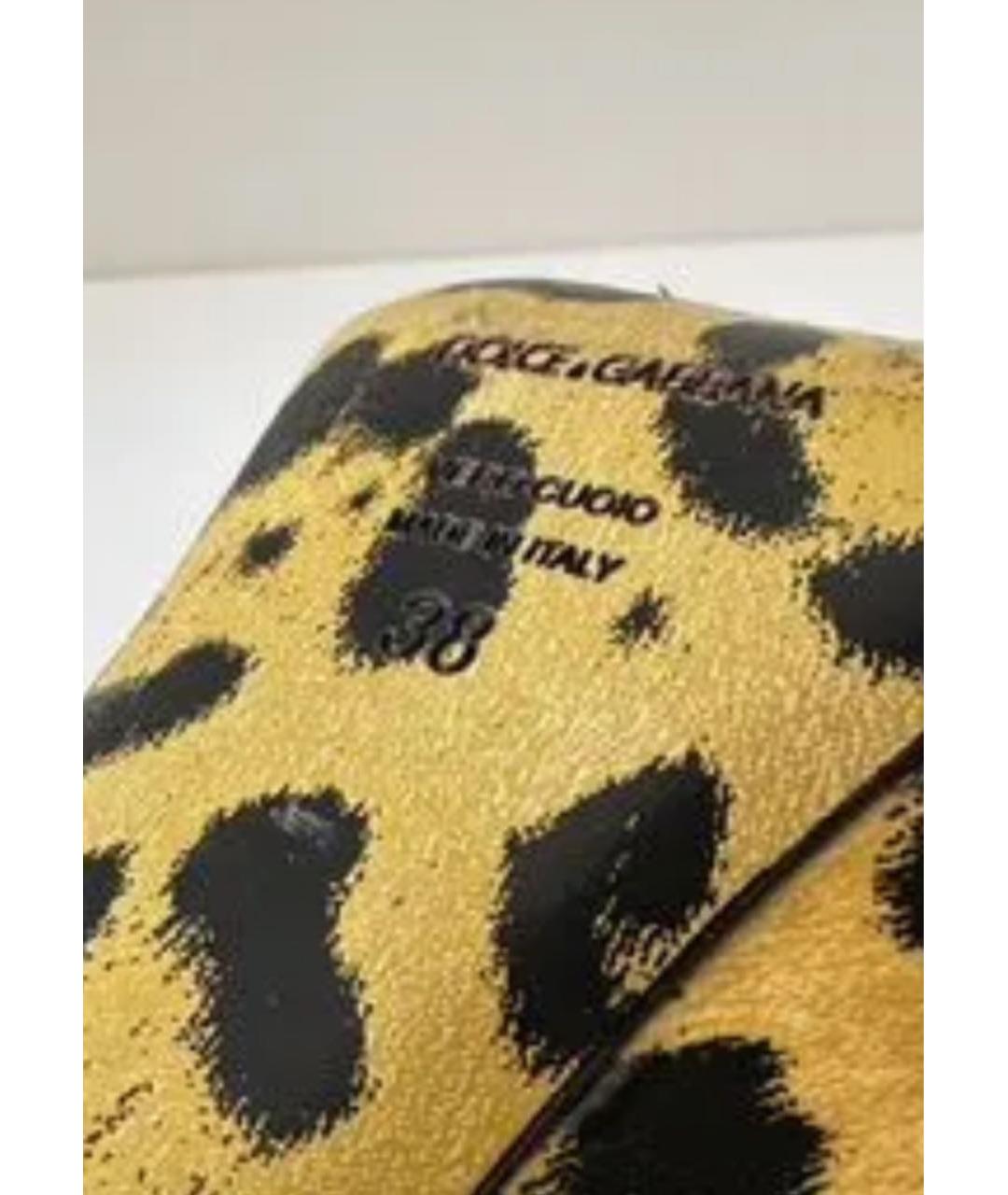 DOLCE&GABBANA Желтые туфли из лакированной кожи, фото 5