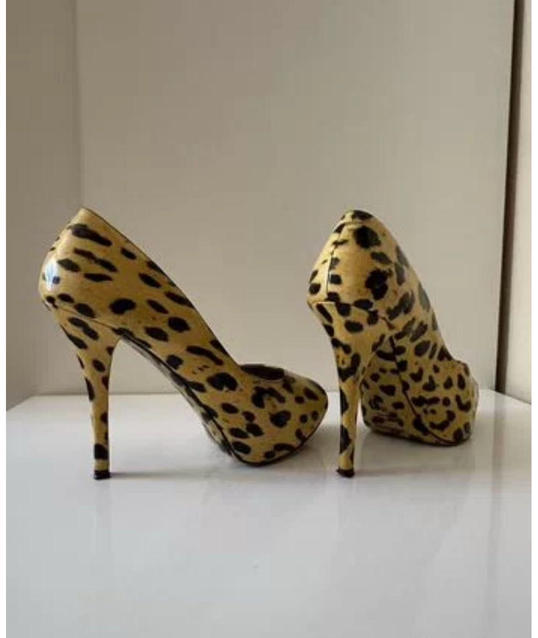 DOLCE&GABBANA Желтые туфли из лакированной кожи, фото 4