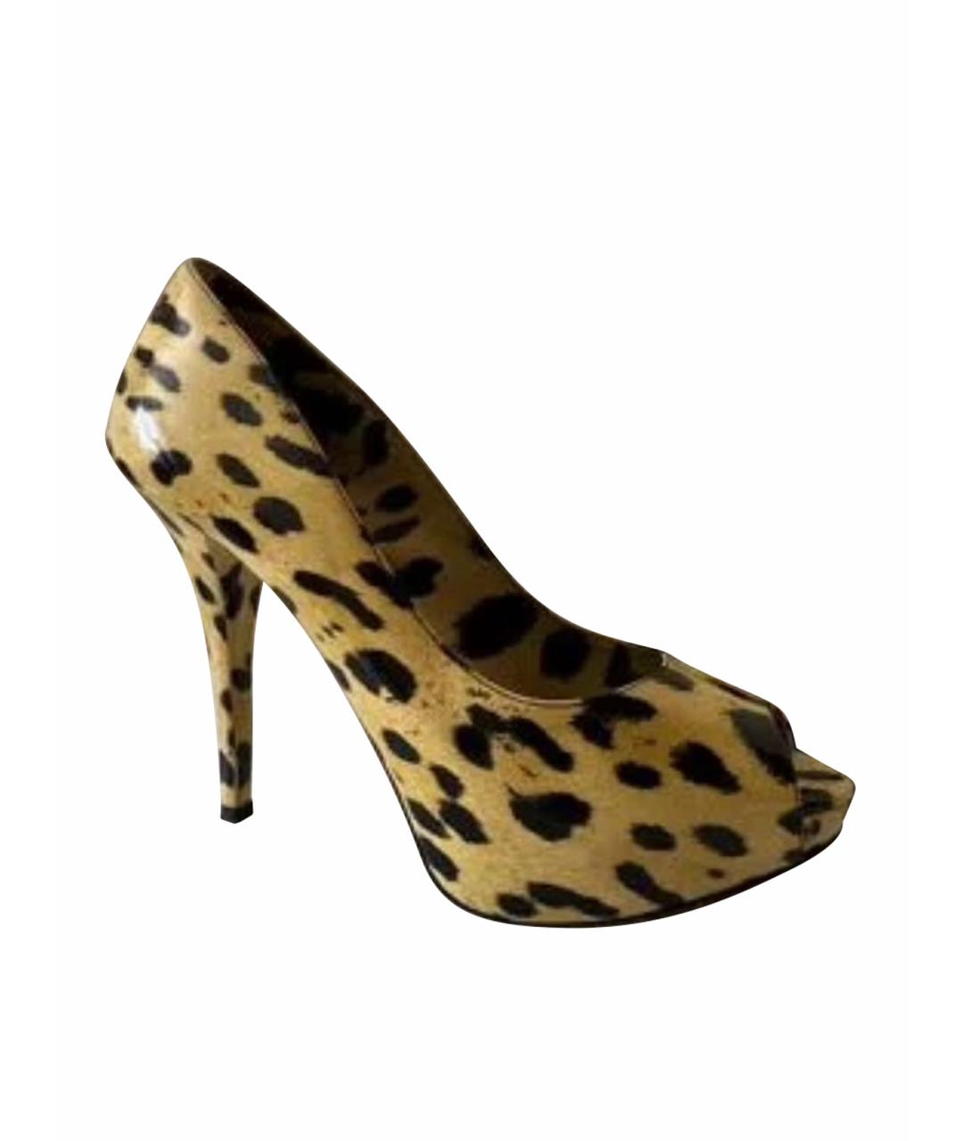 DOLCE&GABBANA Желтые туфли из лакированной кожи, фото 1