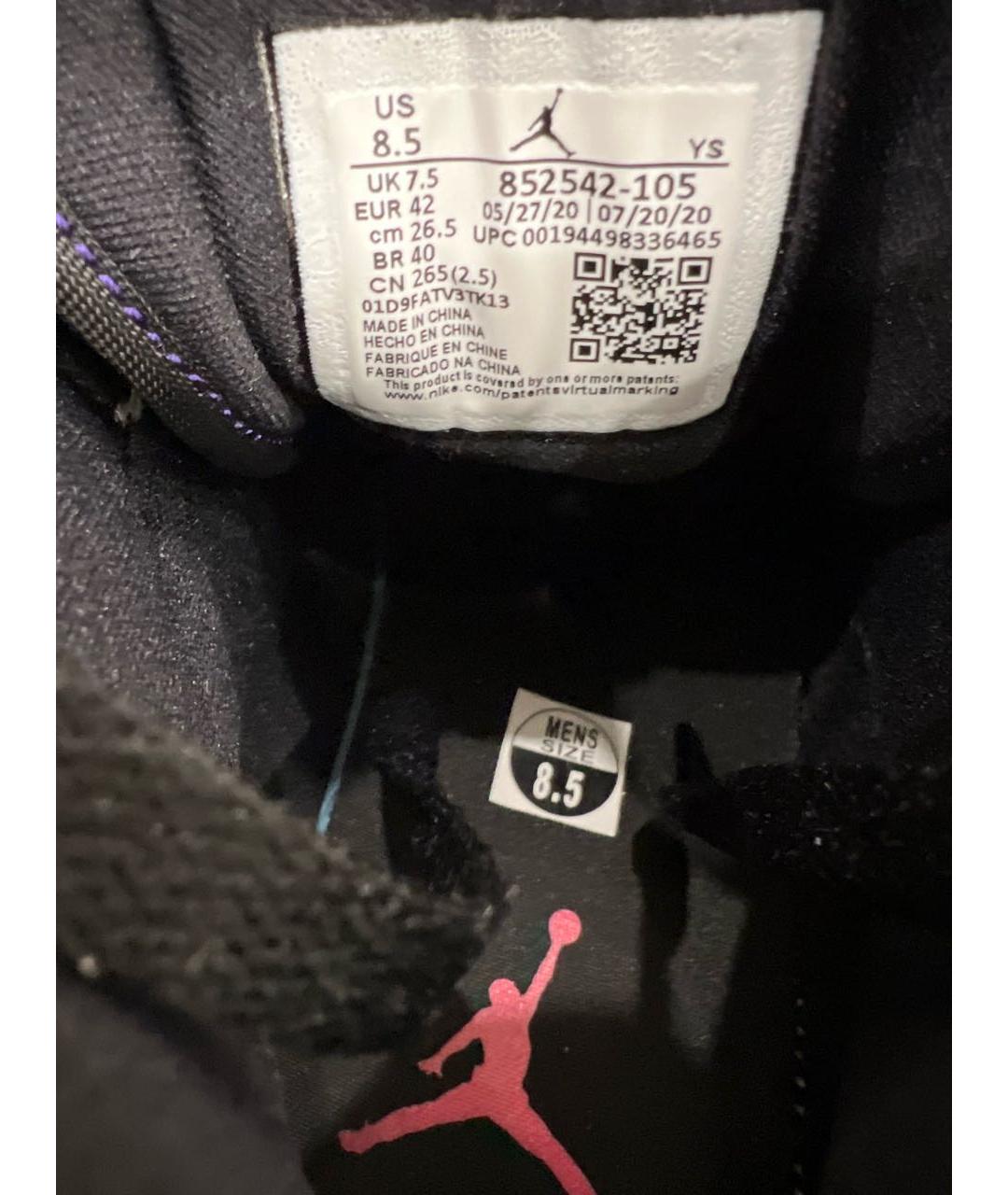 JORDAN Черные замшевые высокие кроссовки / кеды, фото 5