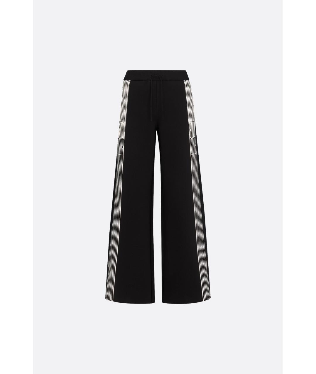 CHRISTIAN DIOR Черные вискозные брюки широкие, фото 3