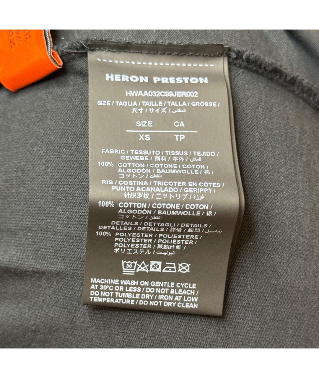 HERON PRESTON Черная хлопковая футболка, фото 3