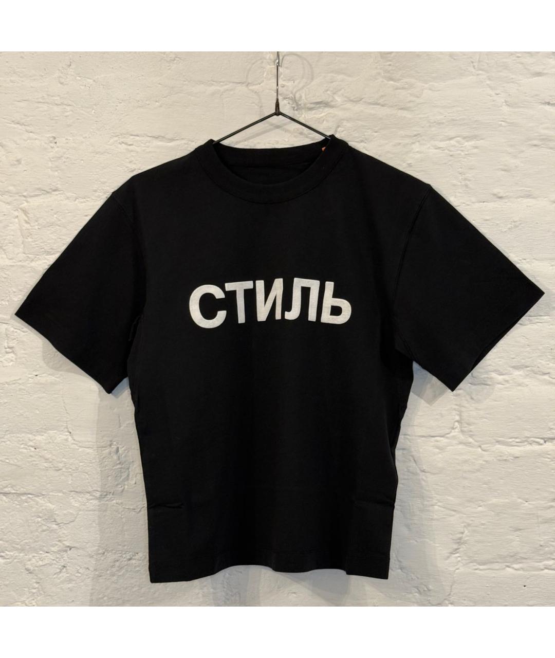 HERON PRESTON Черная хлопковая футболка, фото 5