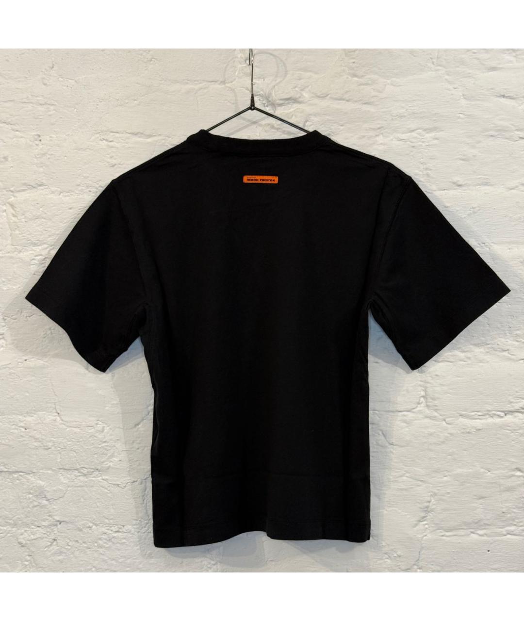 HERON PRESTON Черная хлопковая футболка, фото 2