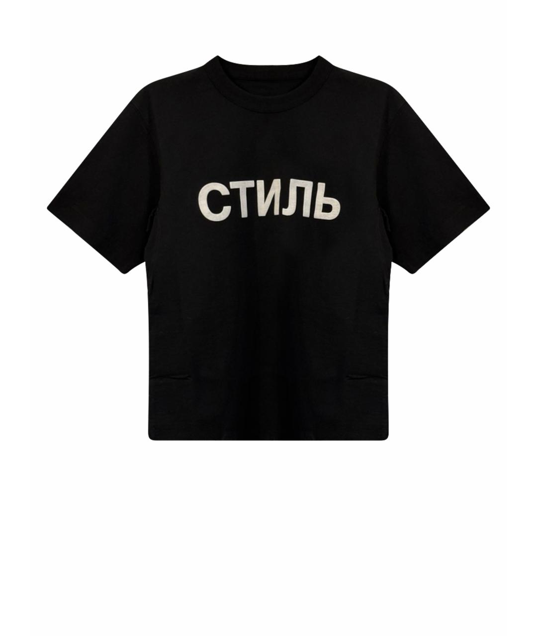HERON PRESTON Черная хлопковая футболка, фото 1