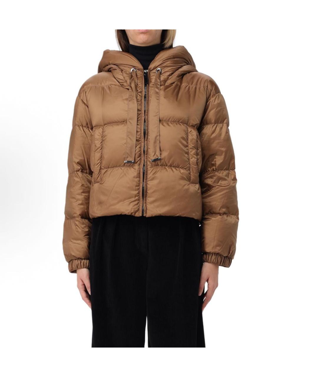 MAX MARA Коричневый пуховик, фото 2