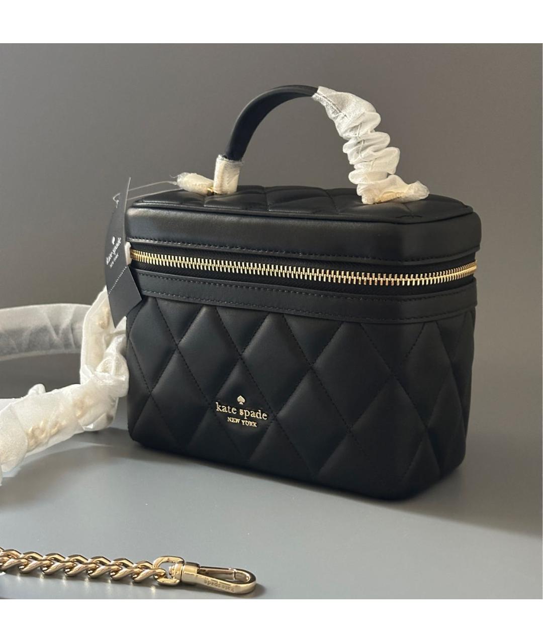 KATE SPADE Черная кожаная сумка через плечо, фото 2
