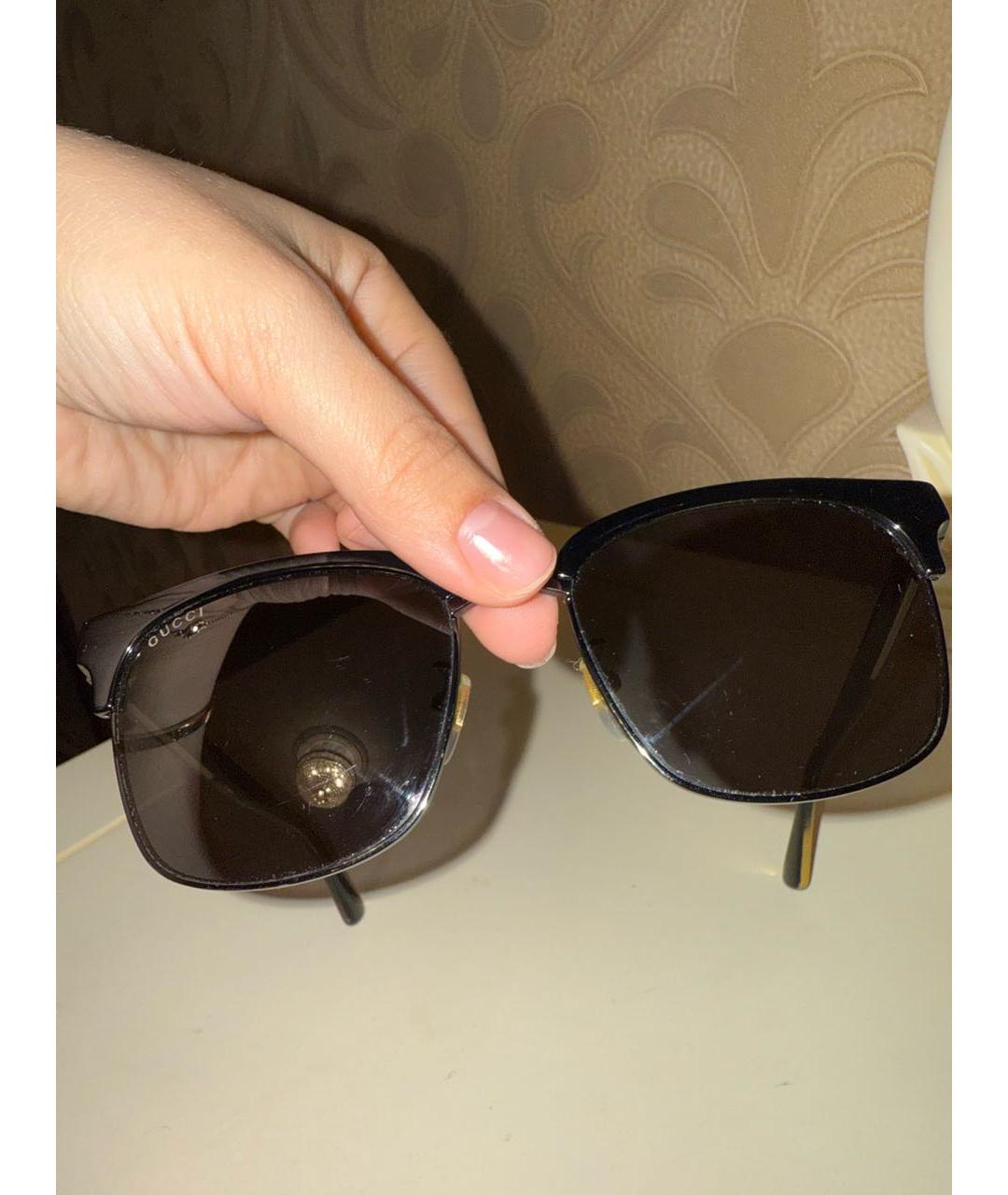 GUCCI Черные пластиковые солнцезащитные очки, фото 3