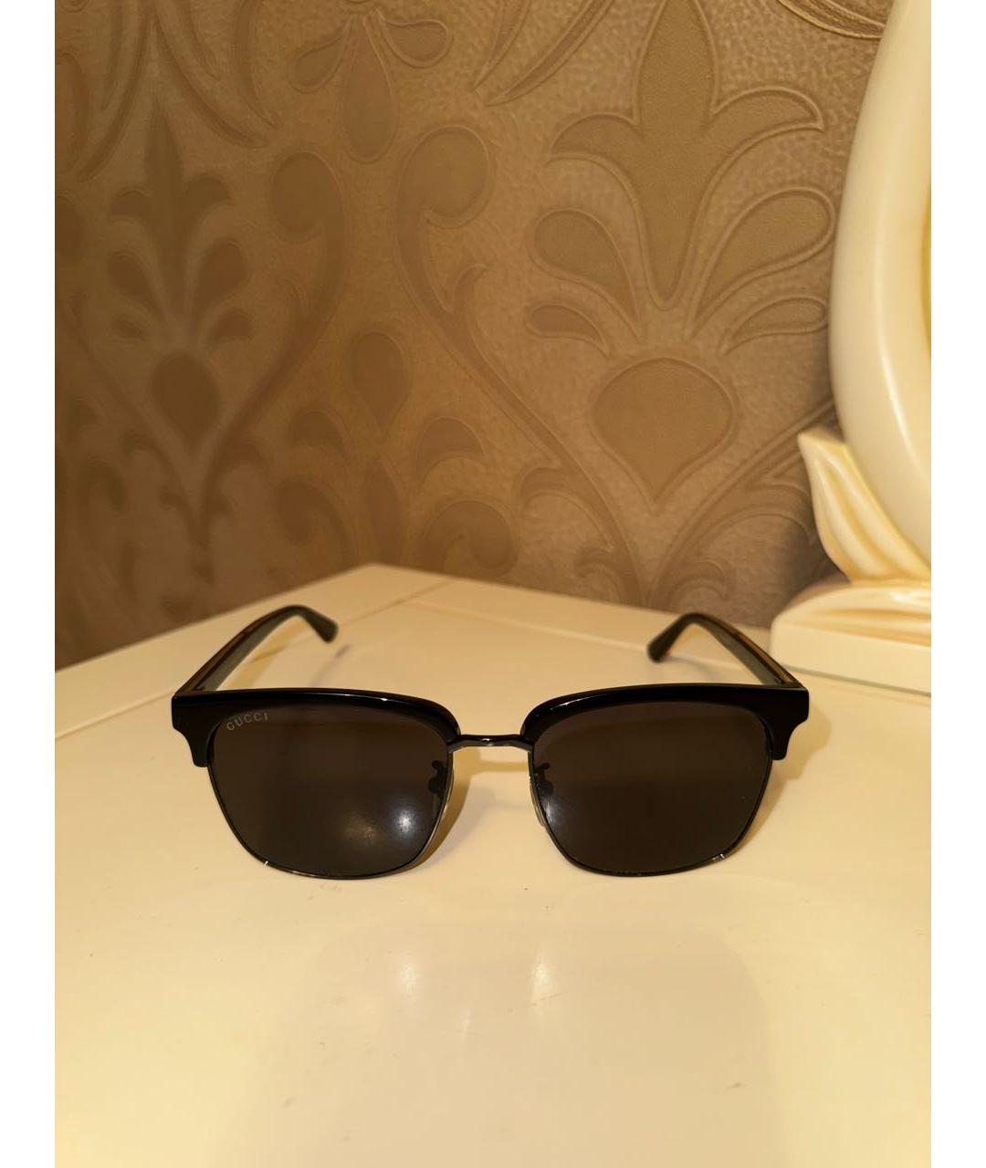 GUCCI Черные пластиковые солнцезащитные очки, фото 8