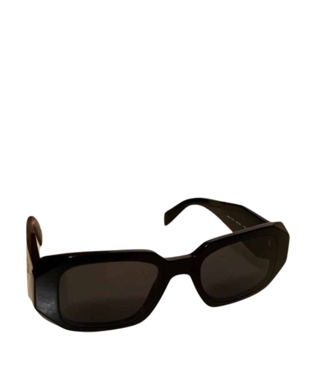 PRADA Черные пластиковые солнцезащитные очки, фото 1