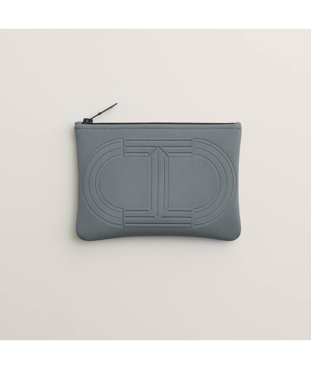 HERMES Серая косметичка, фото 2