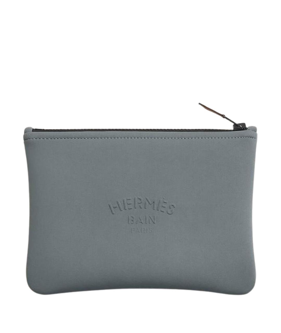 HERMES Серая косметичка, фото 1