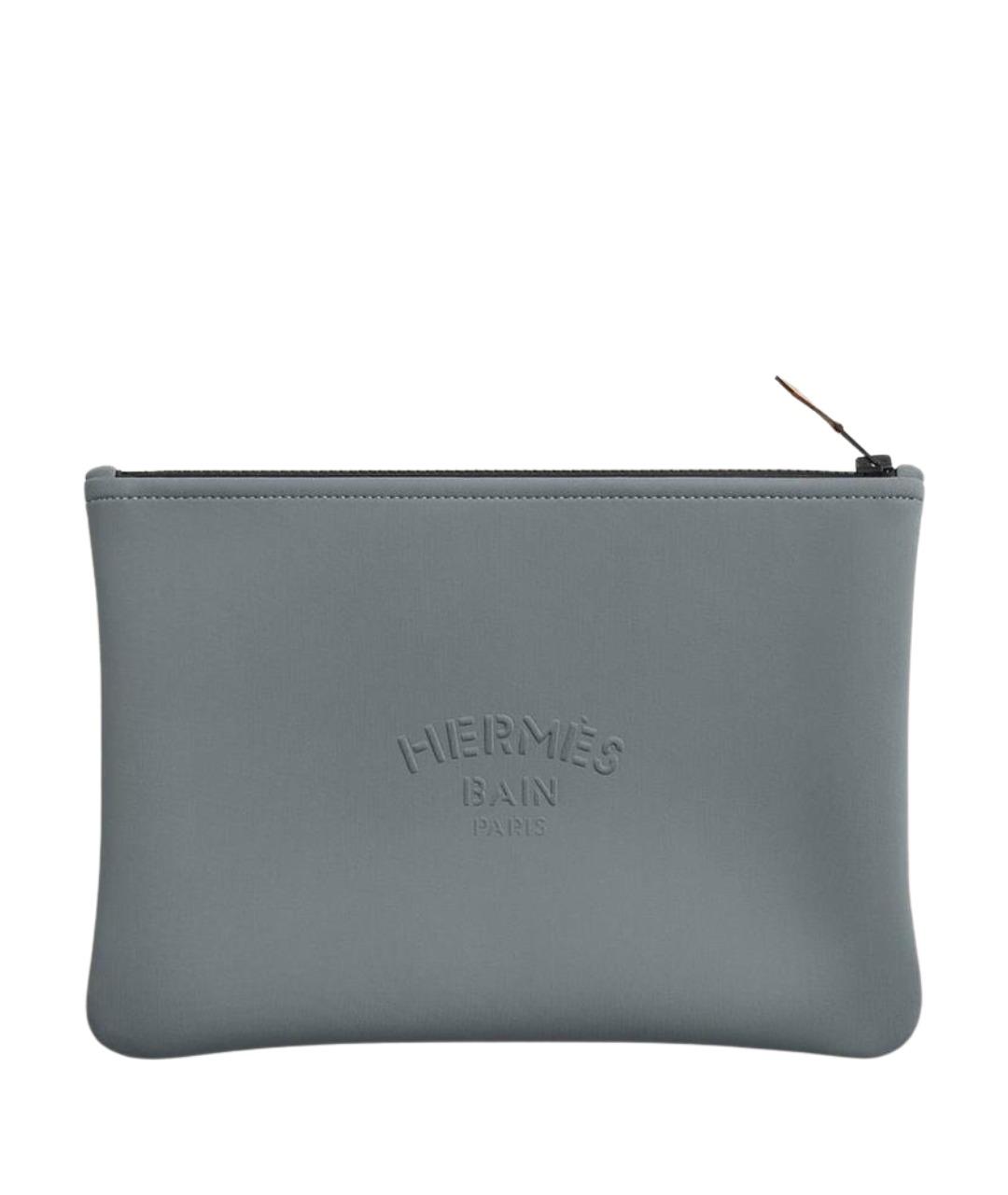 HERMES Серая косметичка, фото 1