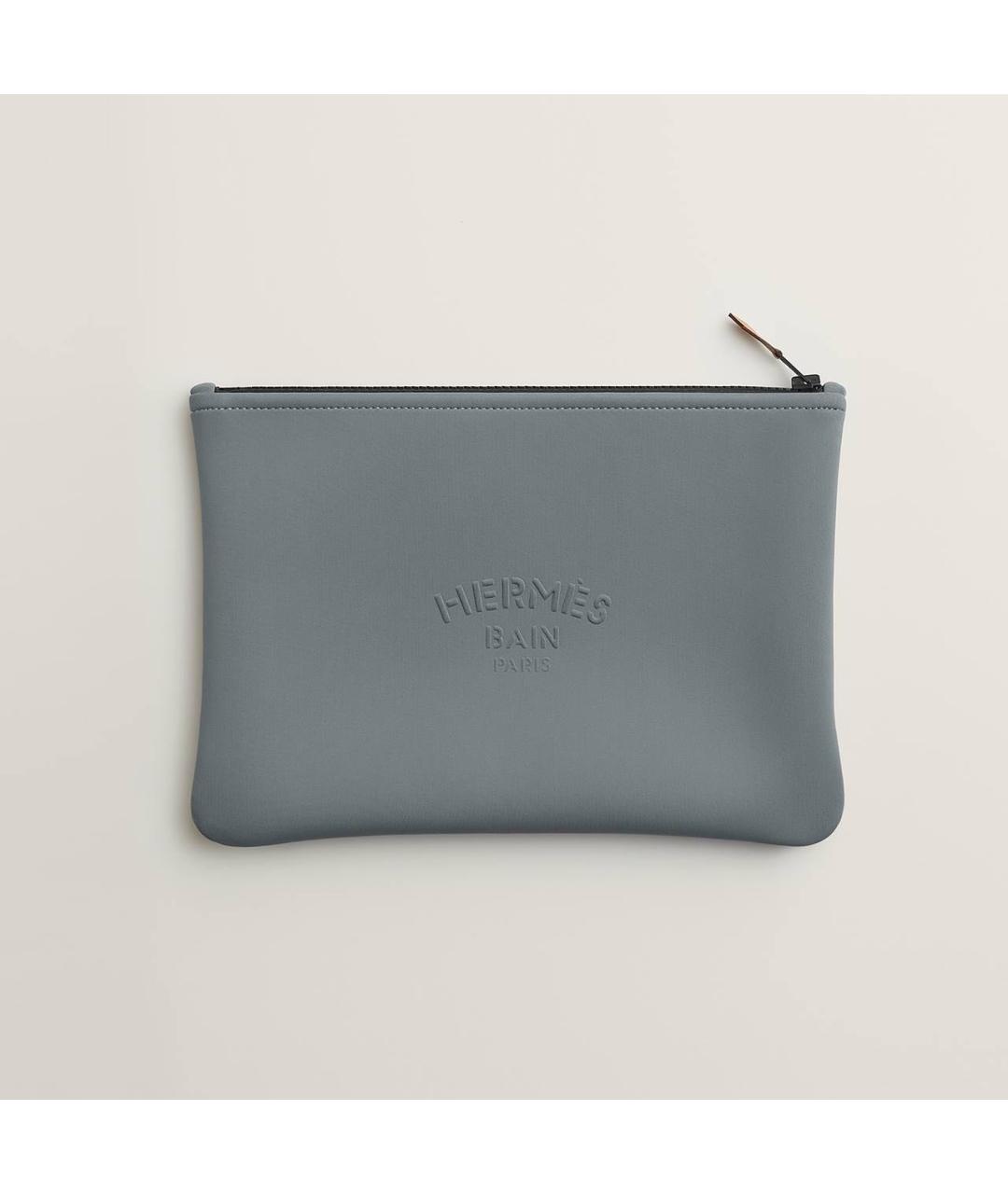 HERMES Серая косметичка, фото 3