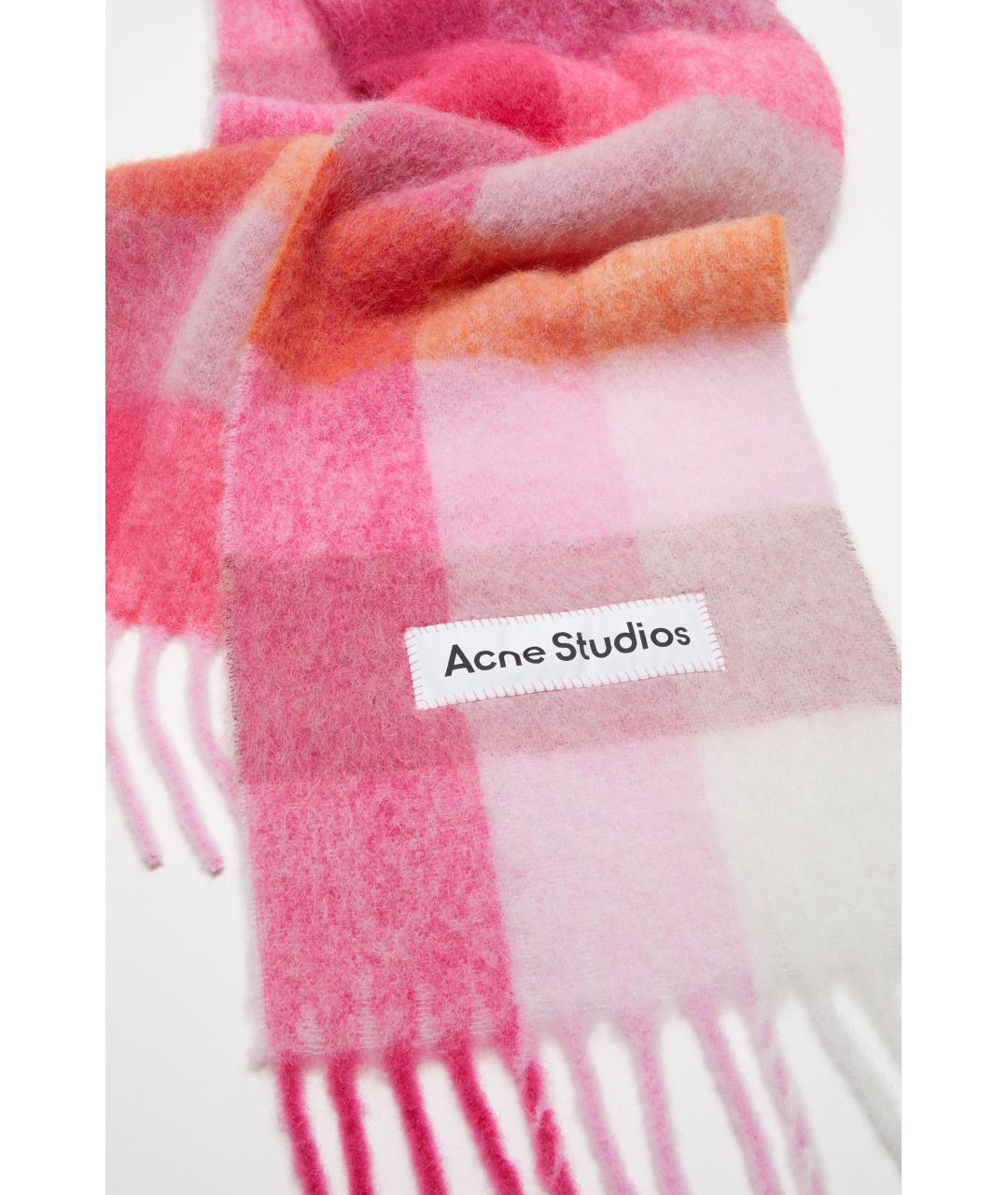 ACNE STUDIOS Розовый шарф, фото 3