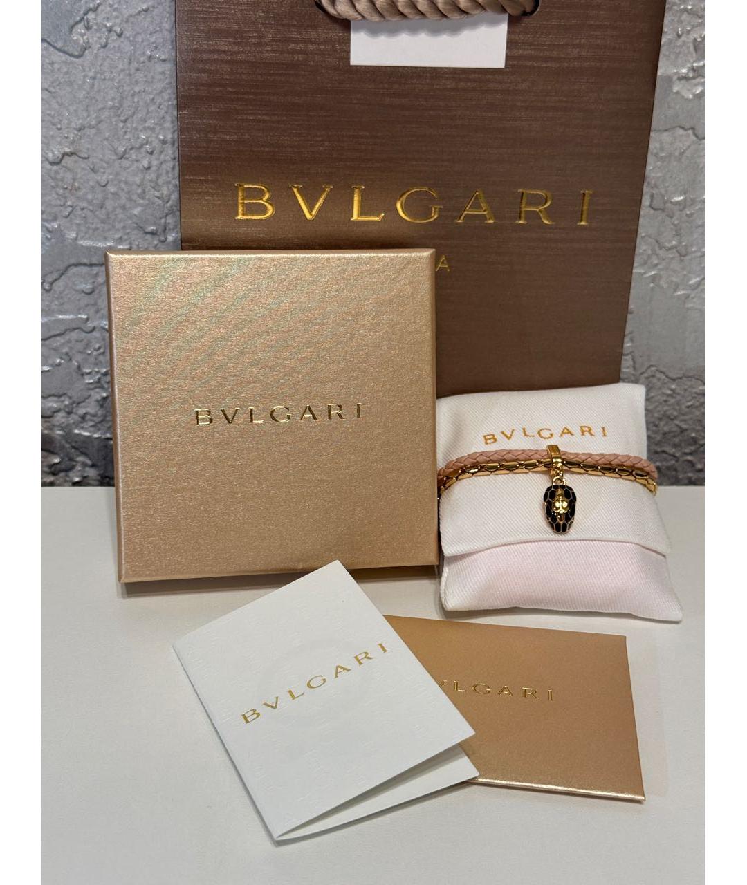 BVLGARI Розовый латунный браслет, фото 5