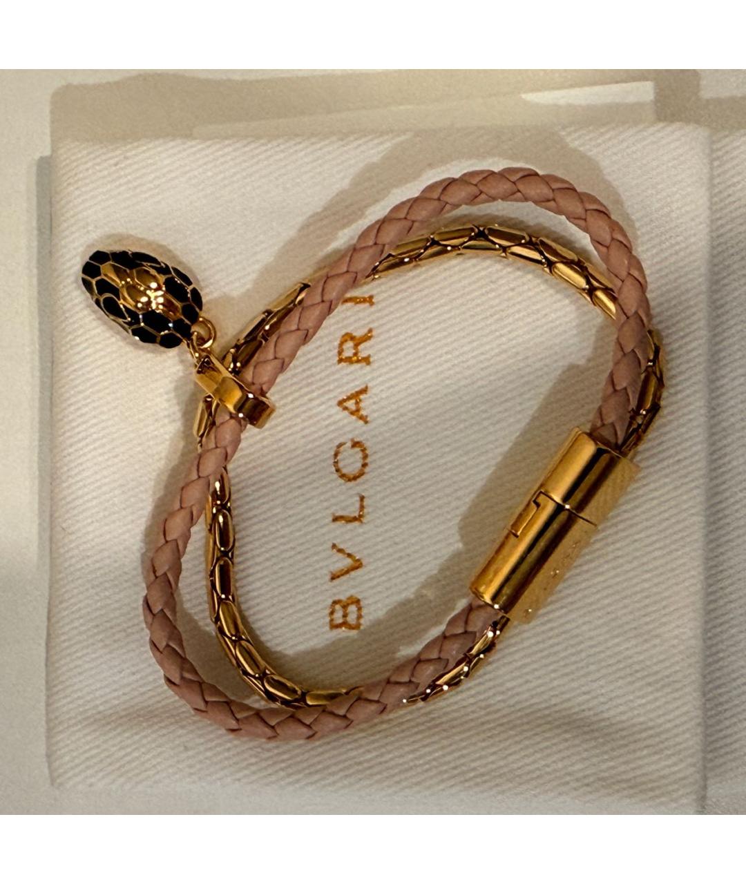 BVLGARI Розовый латунный браслет, фото 3