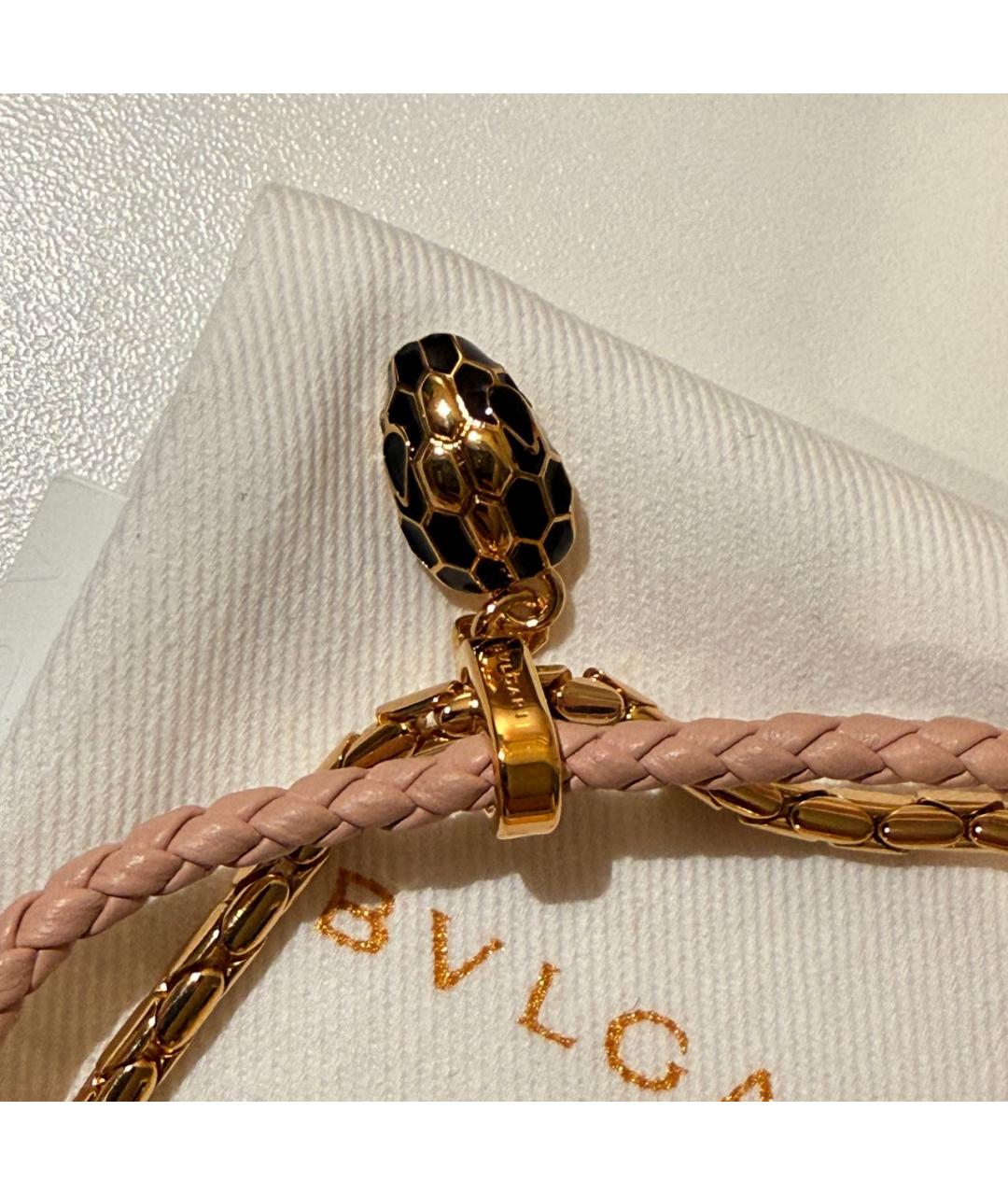 BVLGARI Розовый латунный браслет, фото 4