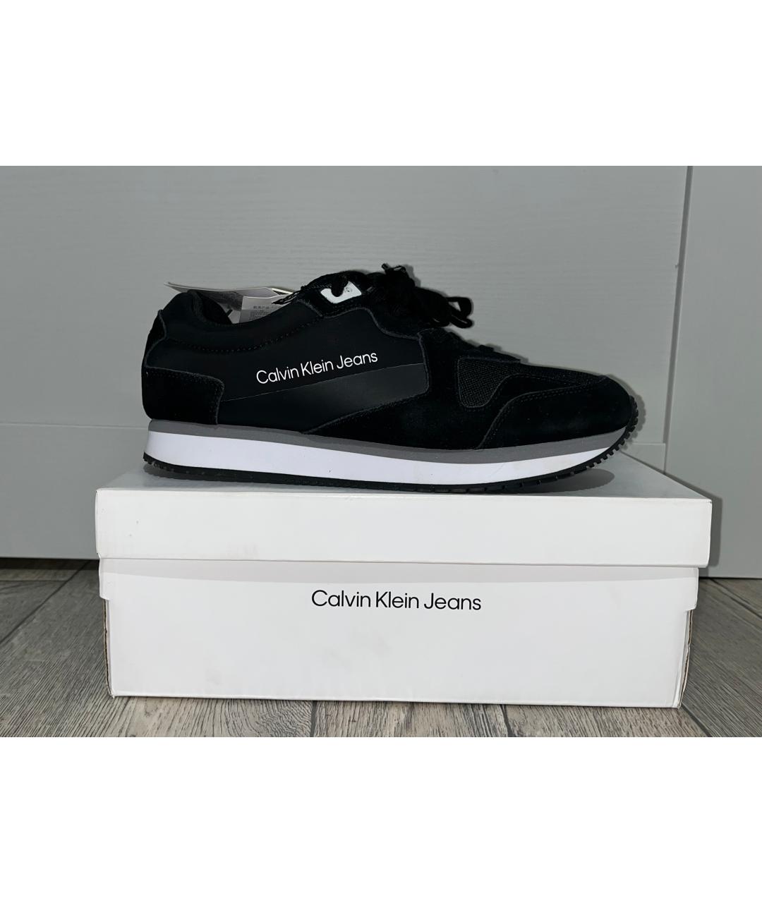 CALVIN KLEIN JEANS Черные низкие кроссовки / кеды, фото 2