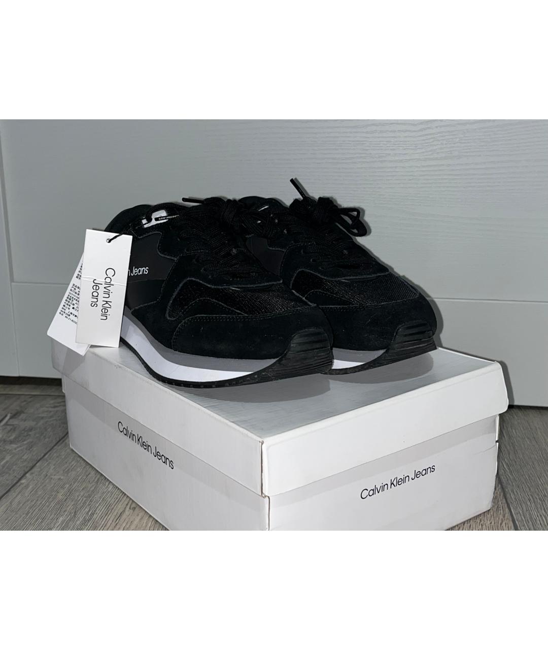 CALVIN KLEIN JEANS Черные низкие кроссовки / кеды, фото 3