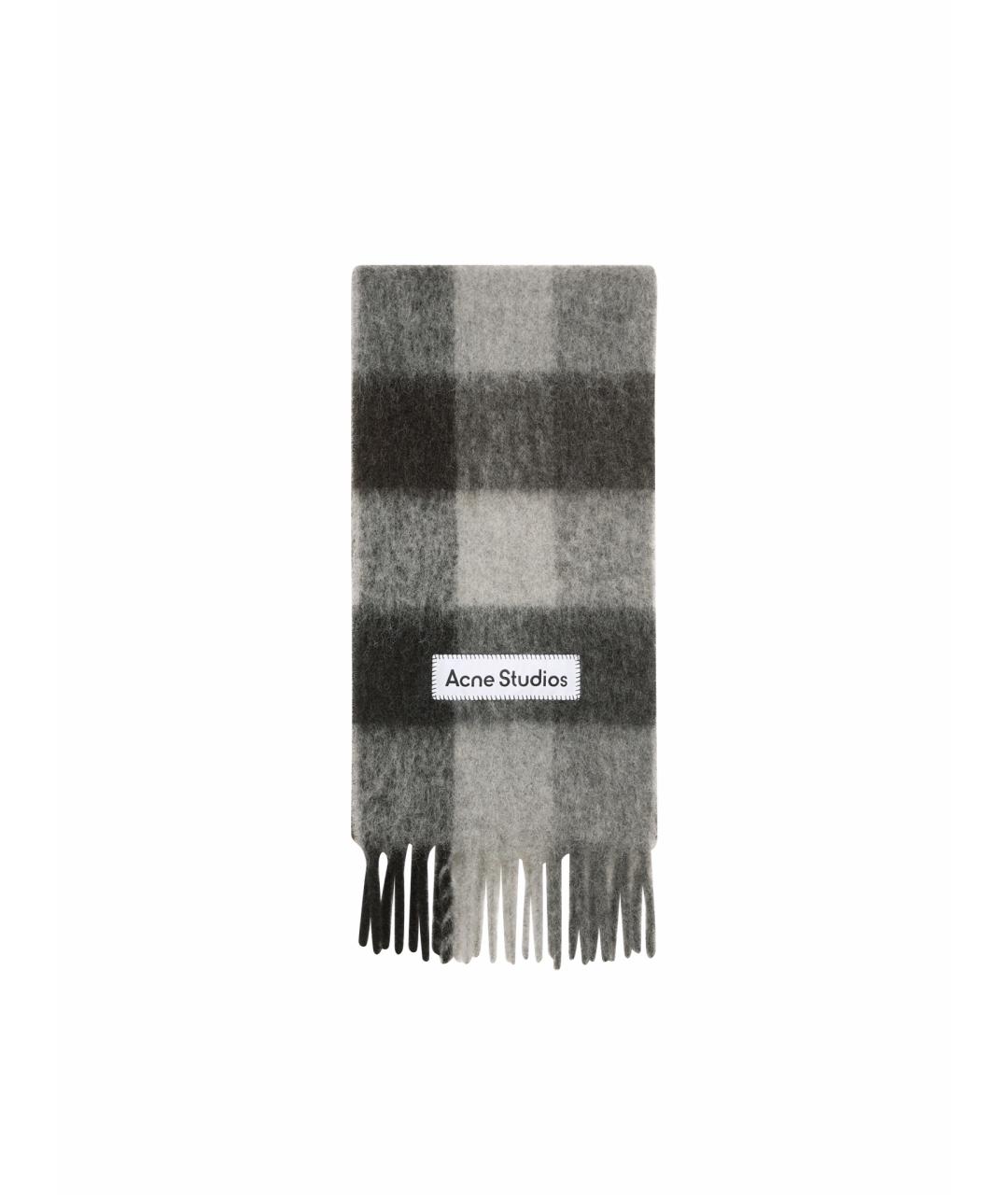 ACNE STUDIOS Серый шарф, фото 1