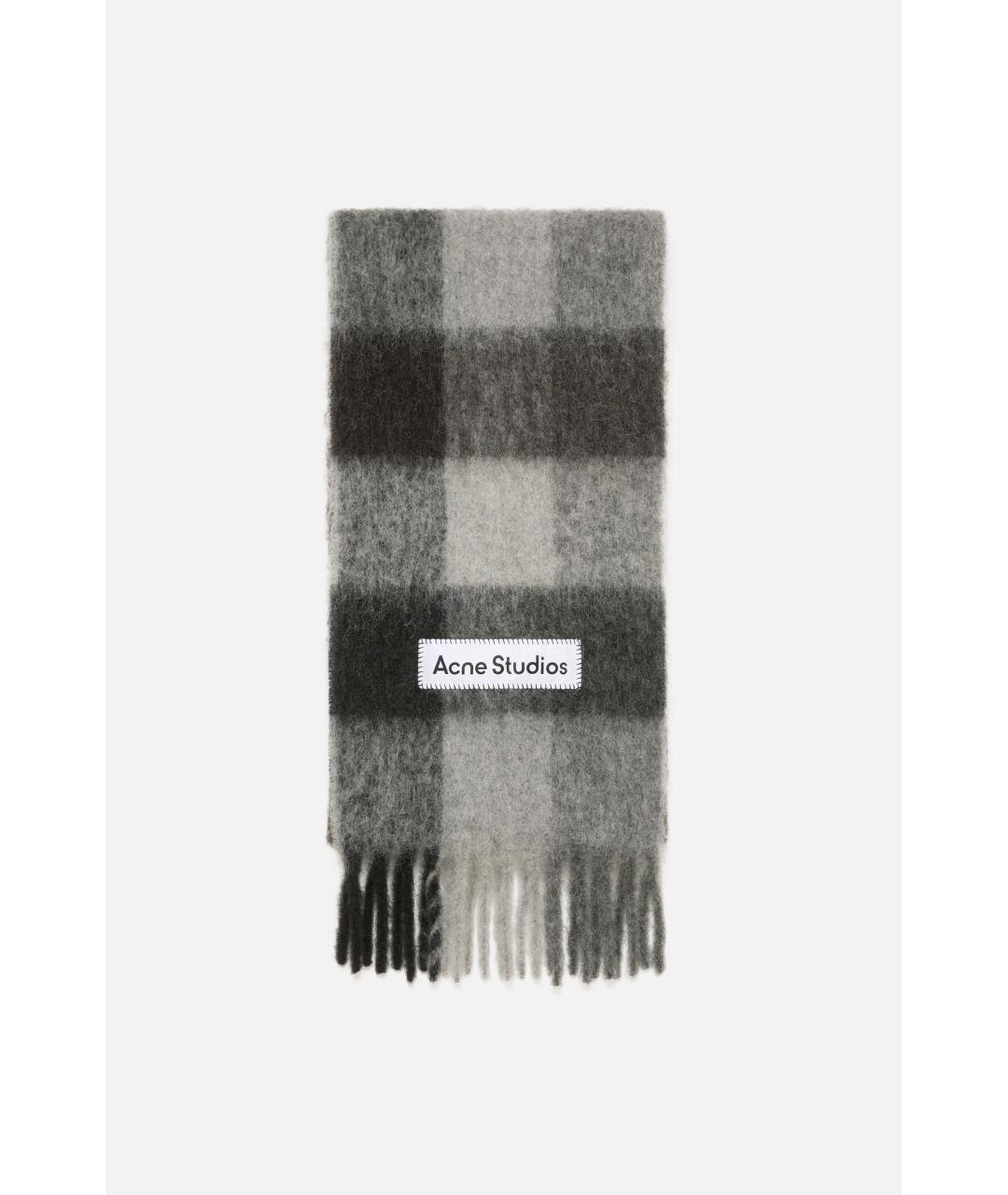ACNE STUDIOS Серый шарф, фото 5