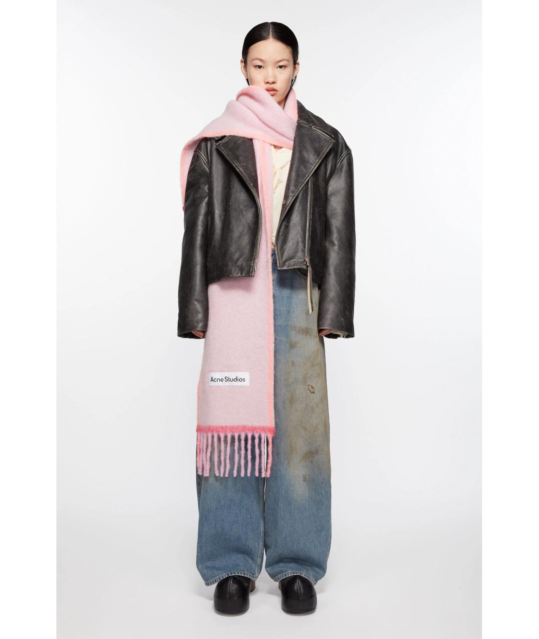 ACNE STUDIOS Розовый шарф, фото 2